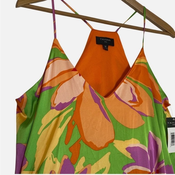 NWT Tropical Floral Halter Maxi Dress Size Med - Picture 2 of 7